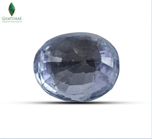 Natural blue sapphire in an oval cut