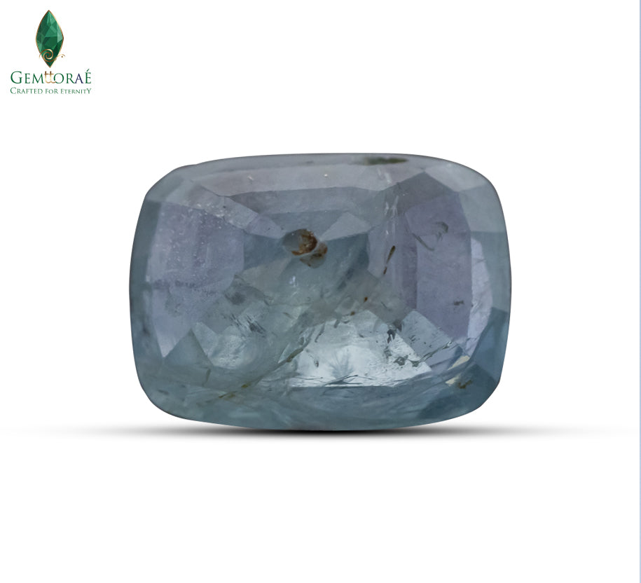 Natural blue sapphire with a cushion shape