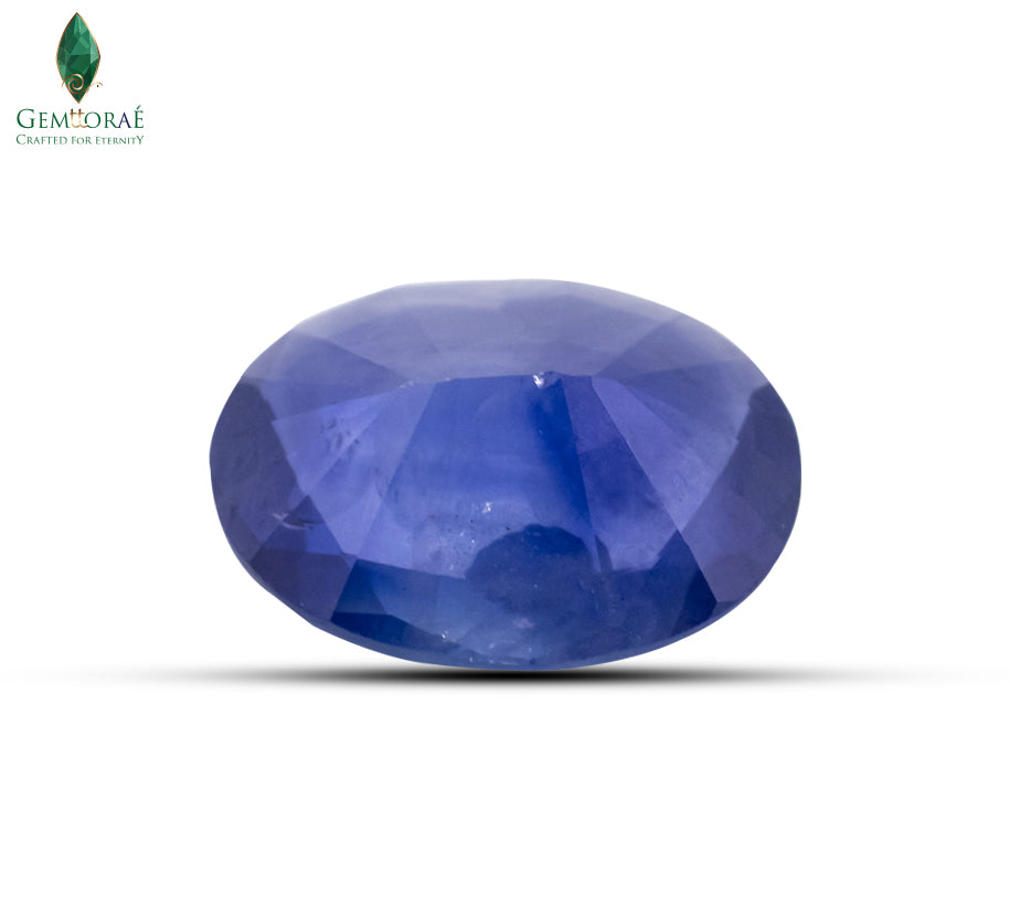 High-quality blue sapphire with polished finish
