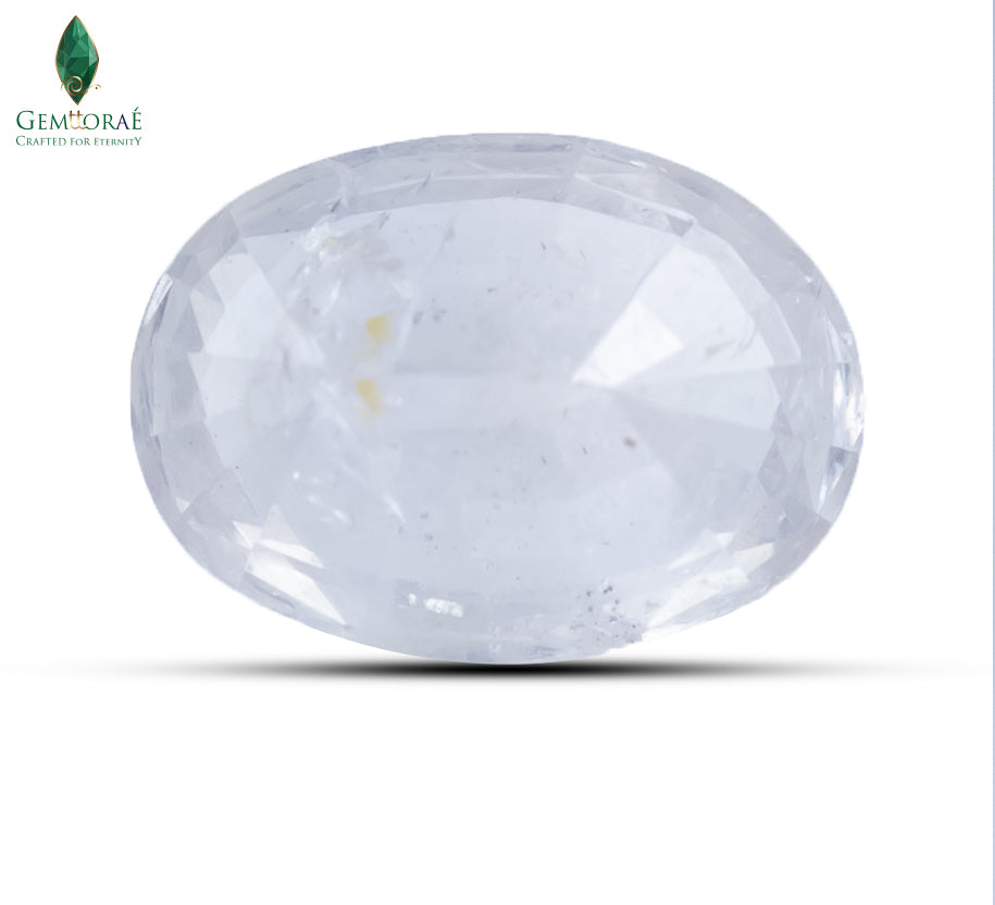 NATURAL WHITE SAPPHIRE - 3.7 CT