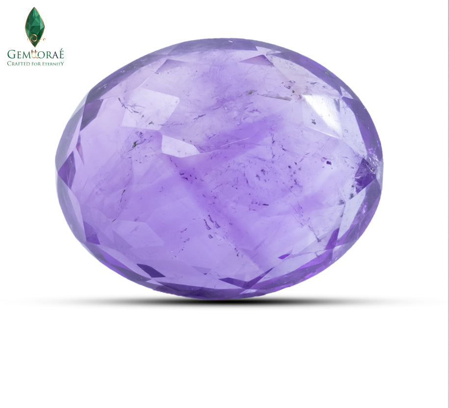 Back view of Amethyst Crystal displaying refined natural facets