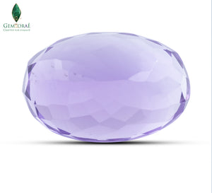 Back view of Jamunia Stone featuring smooth violet polish