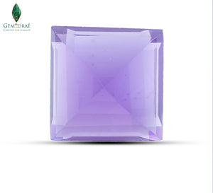 Back view of Amethyst Stone featuring polished facets