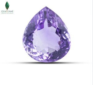 Front view of Amethyst Stone with vibrant purple facets