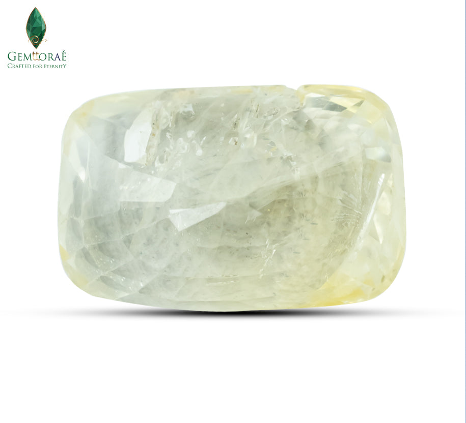 Certified Pukhraj stone with premium quality finish