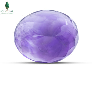 Back view of Amethyst Birthstone featuring natural purple brilliance