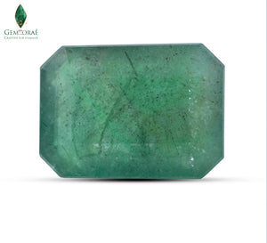 Natural emerald gemstone with vibrant green shine