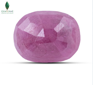 Original Ruby stone with smooth faceted finish