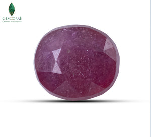 Precious Ruby stone with vivid pink appearance