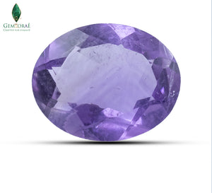 Front view of Amethyst Crystal with rich violet gemstone finish