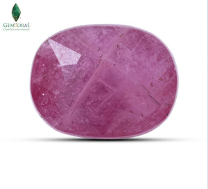 Rare Ruby gemstone with deep pink brilliance