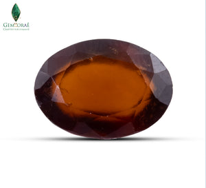 Top view of African Gomed Ratna with rich honey-orange colour
