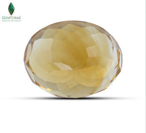 Back view of Natural Citrine showing authentic mineral texture