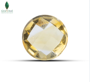 Close-up of Brazilian Natural Citrine displaying vibrant golden brilliance