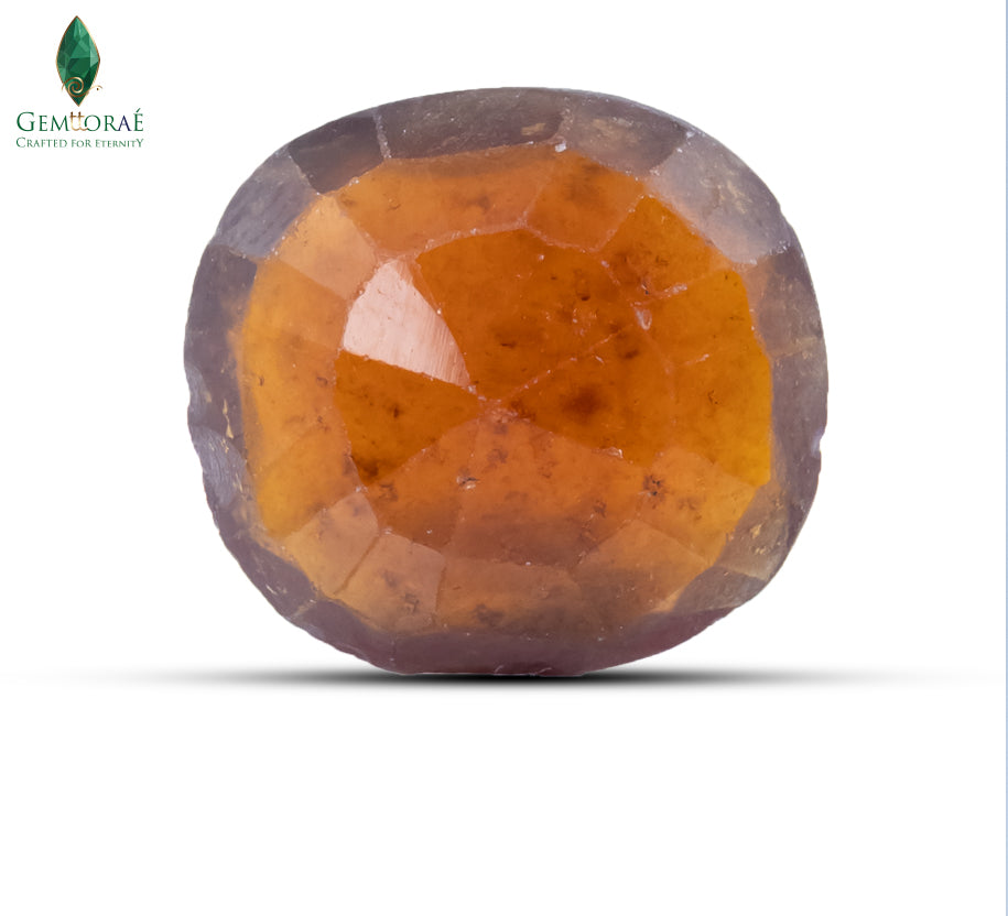 Certified Garnet Gem showing natural clarity and unique characteristics
