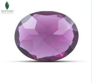 Back view of Natural Garnet Gemstone displaying clear transparency