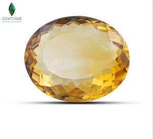 Close-up of Natural Citrine showing deep amber transparency