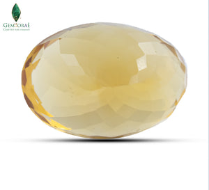 Back view of Citrine Gemstone displaying authentic natural texture