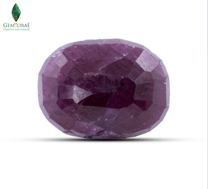 Back view of Ruby Gemstone displaying authentic natural texture