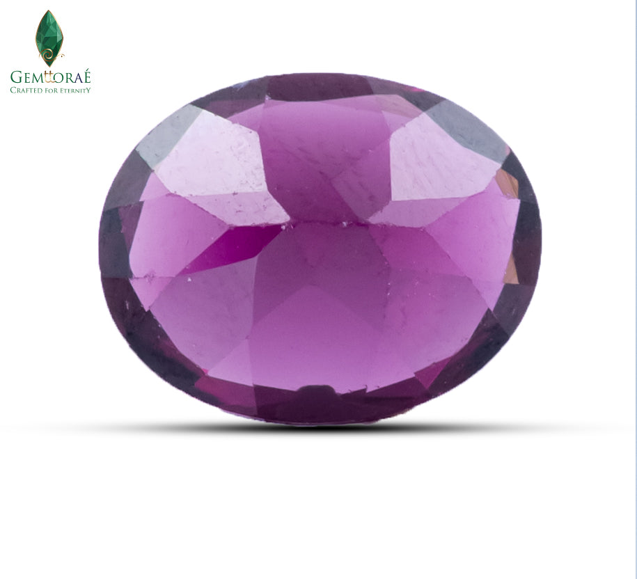 Back view of Garnet Gemstone displaying natural brilliance