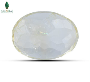 Detailed macro of genuine Citrine Gem revealing natural texture