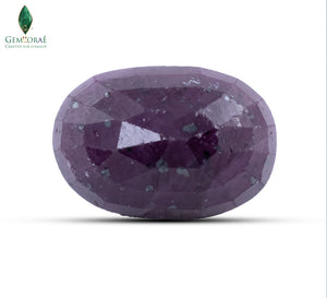Back view of Ruby Gemstone displaying authentic natural texture