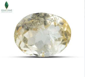 Polished Natural Citrine showing vibrant golden transparency