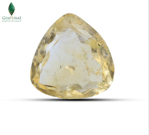 Genuine Indian Citrine Gemstone with natural golden brilliance
