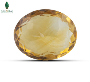 Macro close-up of Citrine Gem revealing natural internal features