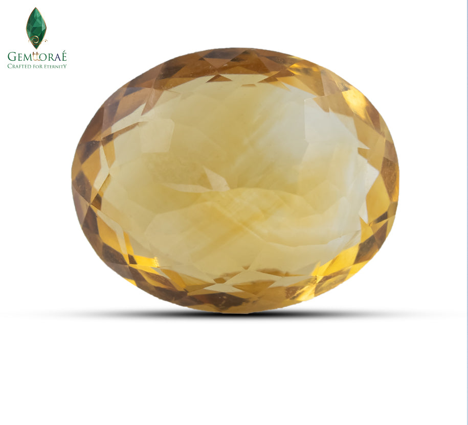 Macro close-up of Citrine Gem revealing natural internal features