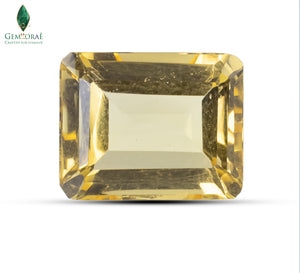 Macro view of Natural Brazilian Citrine revealing vibrant golden brilliance
