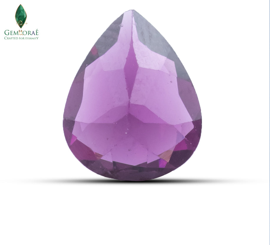 Back view of Natural Garnet Gem revealing authentic clarity