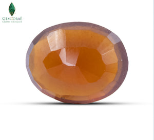 Side profile of natural Garnet Gemstone displaying authentic brilliance