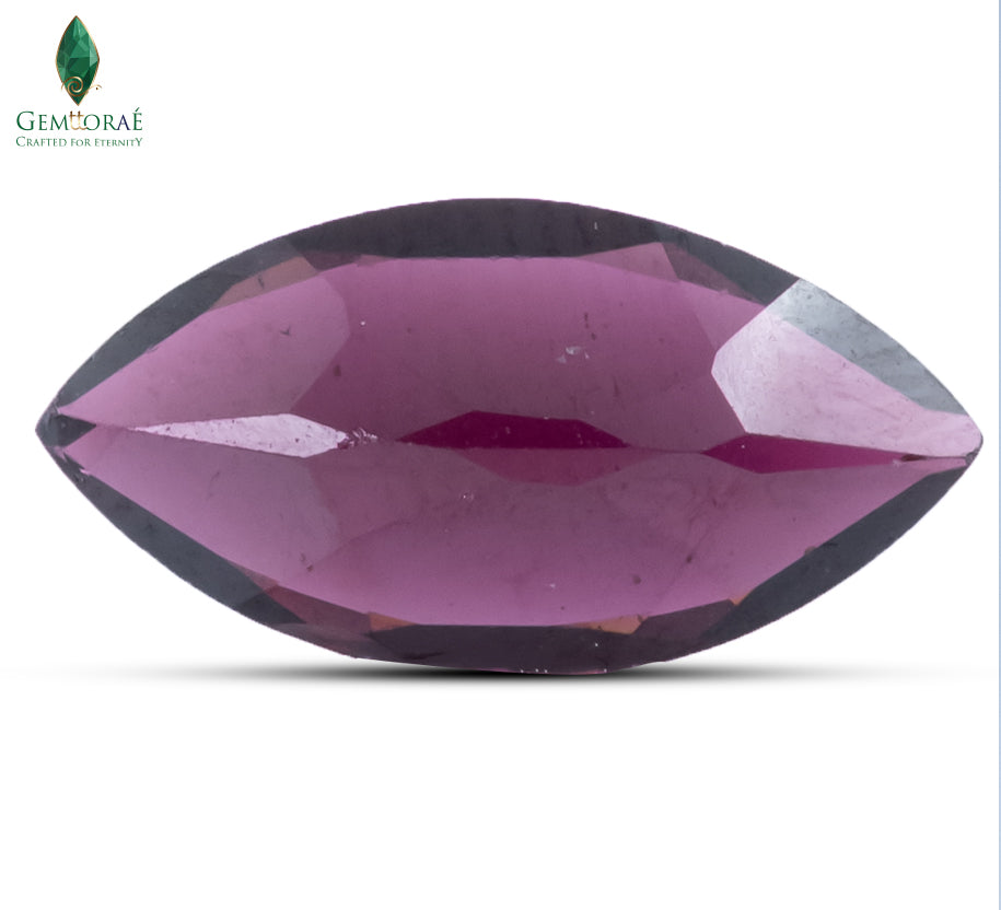 Back view of Red Garnet featuring polished facets