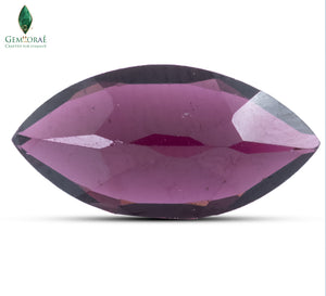 Back view of Red Garnet featuring polished facets