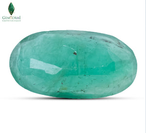 Back view of Natural Emerald Stone showing authentic untreated features