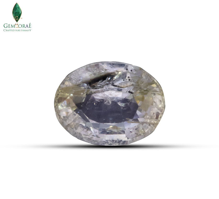 Natural bi color sapphire gemstone with vivid color blend