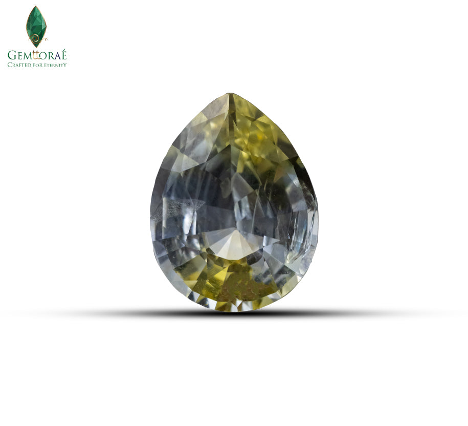 Natural bi color sapphire with brilliant sparkle