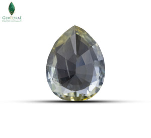 High-quality bi colour sapphire in an pear drop cut