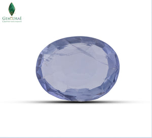 Loose blue sapphire stone with excellent transparency