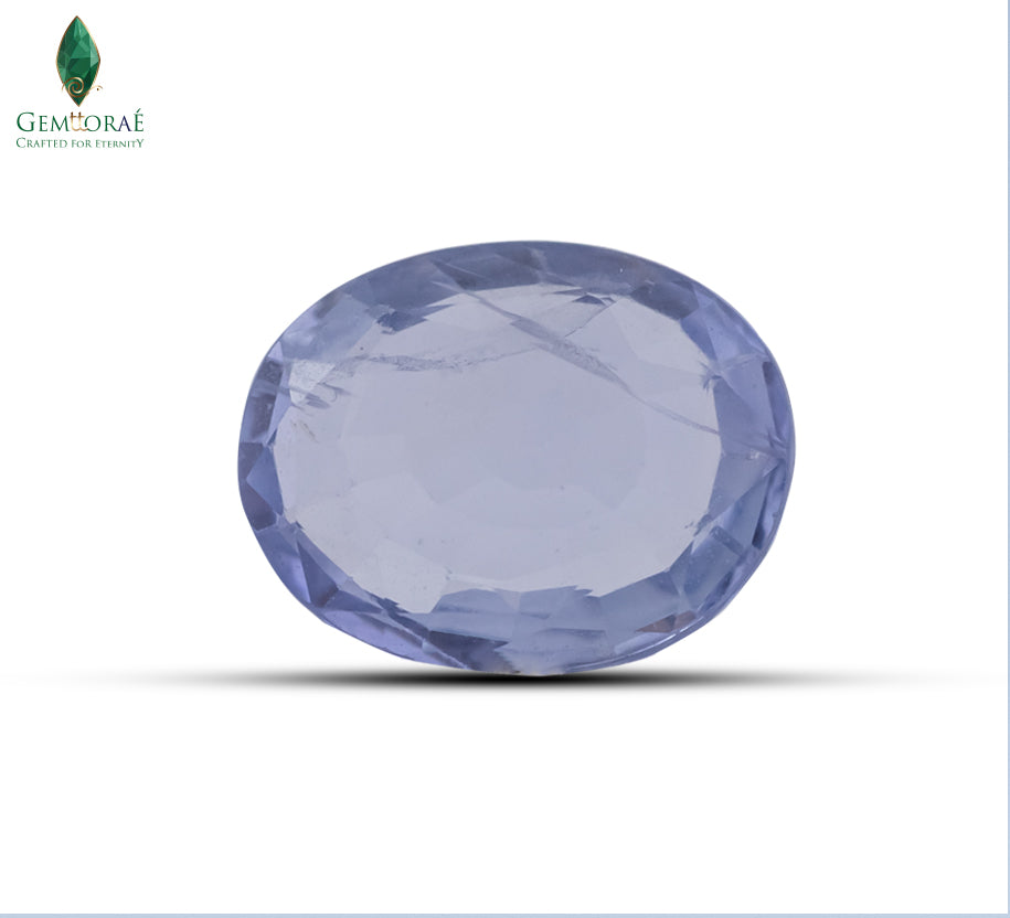 Loose blue sapphire stone with excellent transparency