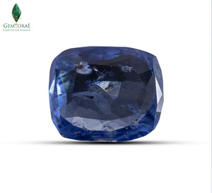 Natural blue sapphire gemstone with deep blue brilliance