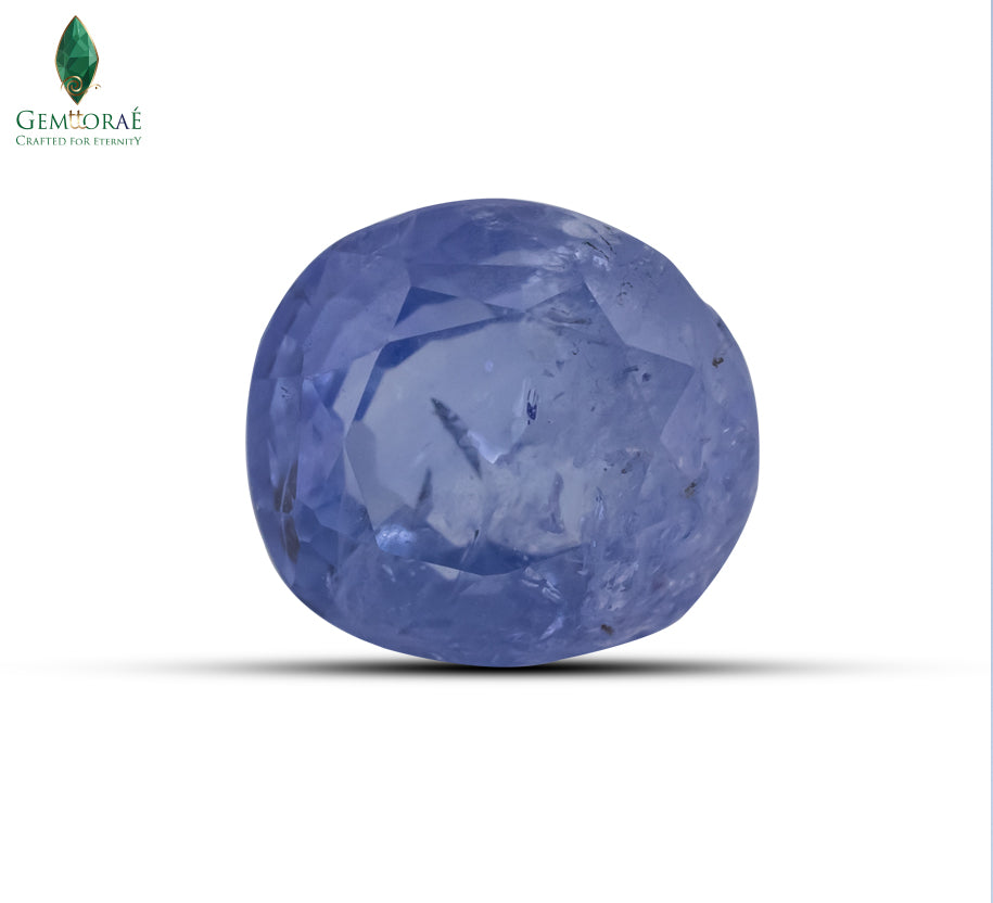 Blue sapphire stone featuring a rich royal blue hue