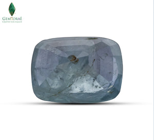 Natural blue sapphire with a cushion shape