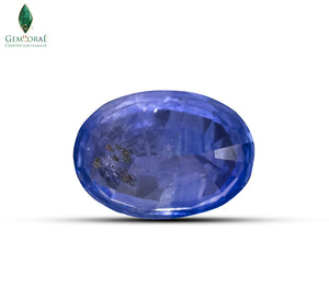 Certified blue sapphire stone with excellent clarity