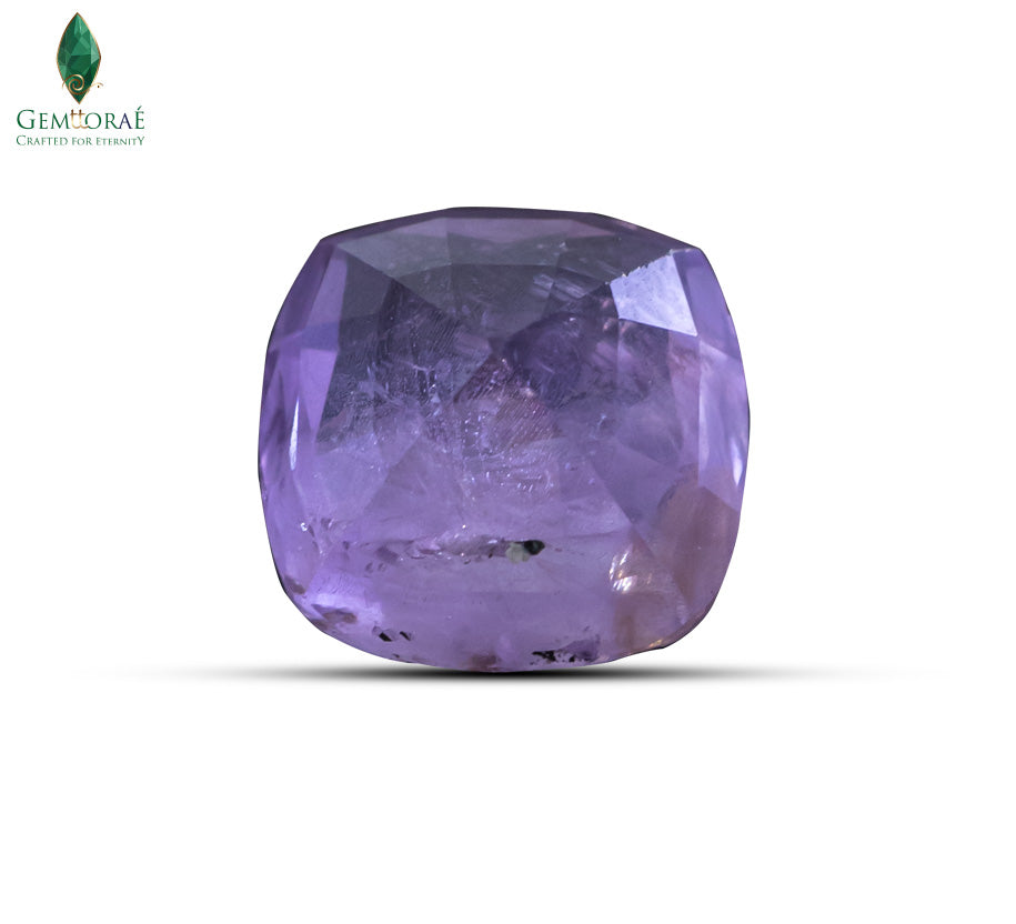 Certified pink sapphire gemstone in an elegant cut