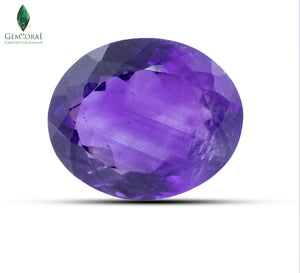 Front view of Purple Amethyst with natural violet crystal glow