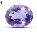 Front view of Amethyst Crystal with smooth purple polish