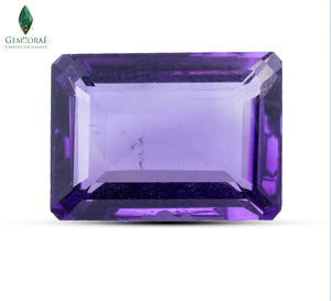 Front view of Amethyst Stone with deep purple crystal shine