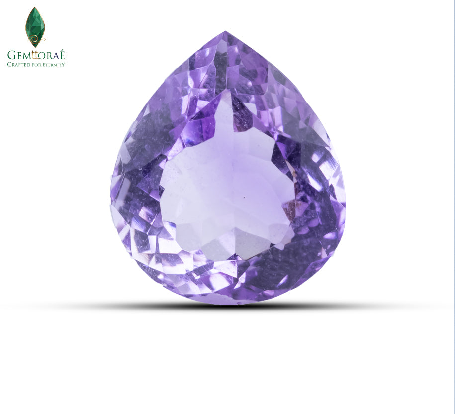 Front view of Amethyst Stone with vibrant purple facets